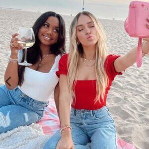 Red Show Me Your MuMu Baker Bodysuit